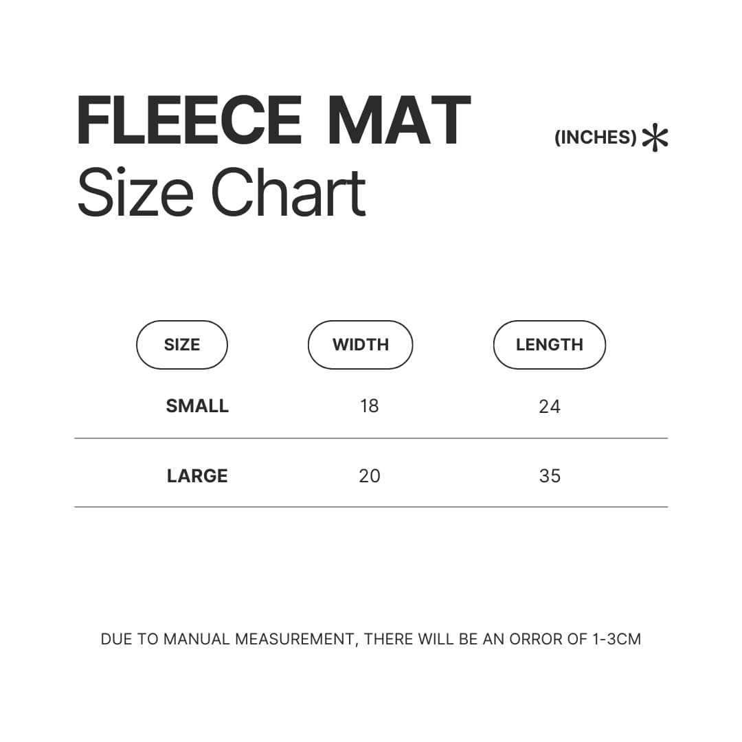 Fleece Mat Size Chart - Neon Genesis Evangelion Shop