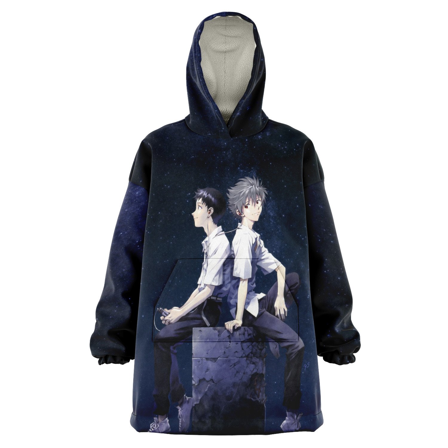 Neon Genesis Evangelion Kaworu Nagisa Shinji Ikari Snug Hoodie - Neon Genesis Evangelion Shop