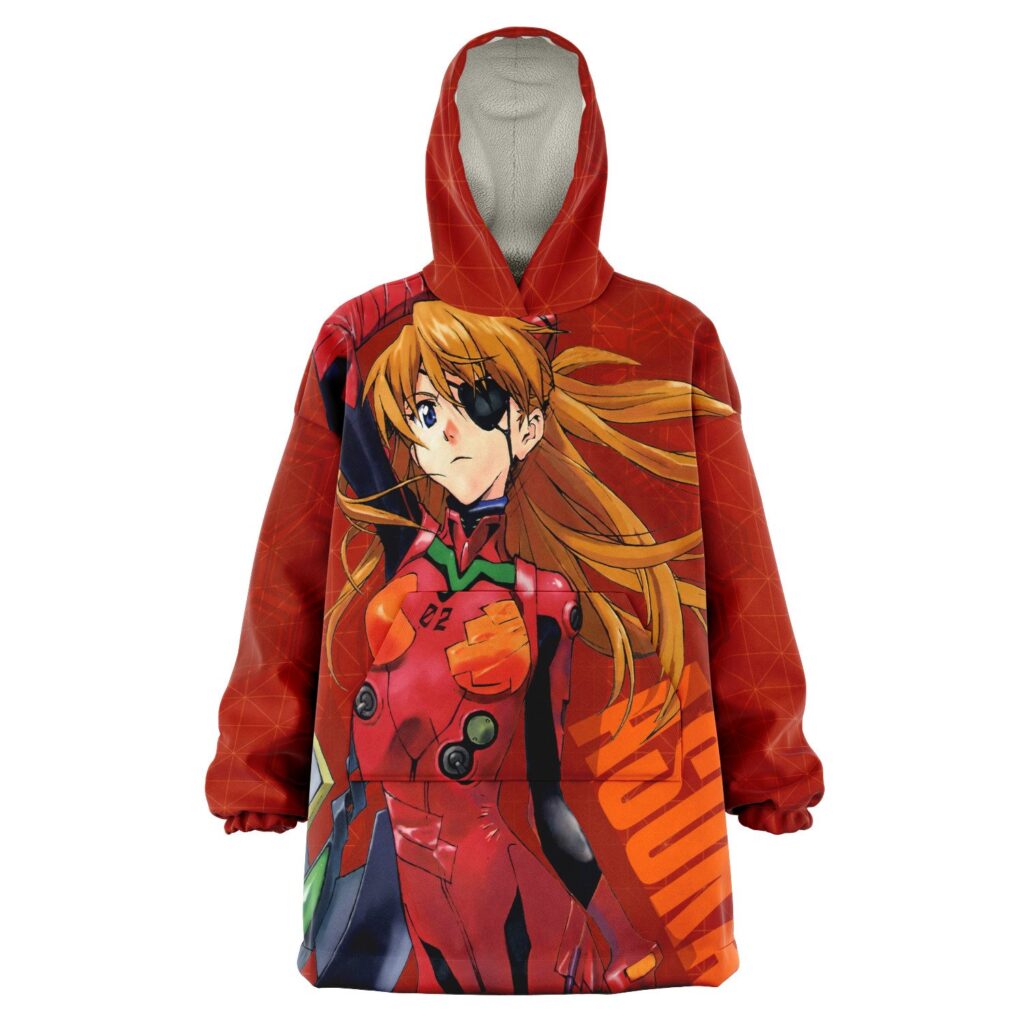New Neon Genesis Evangelion Asuka Political Snug Hoodie - Neon Genesis Evangelion Shop